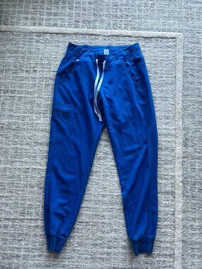 Figs Technical Collection Royal Blue Scrub Jogger Pants Size S